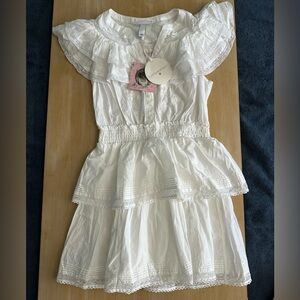 LoveShackFancy white ruffle dress. Never worn, tags still on